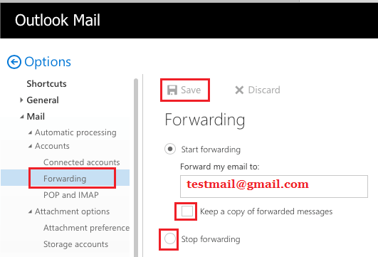 forward emails to another email address in outlook for mac